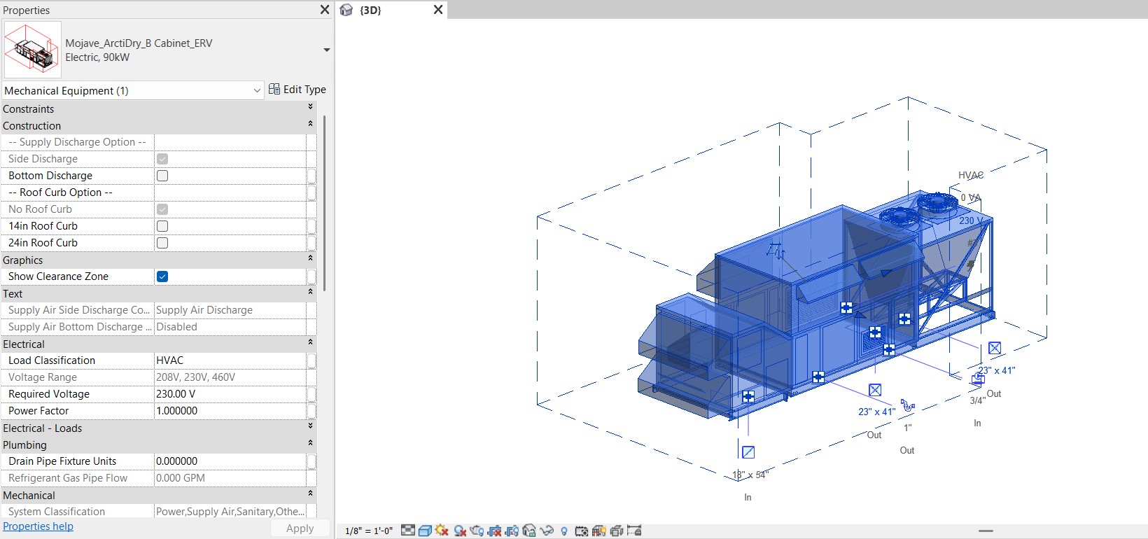 HVAC equipment – Revit family example